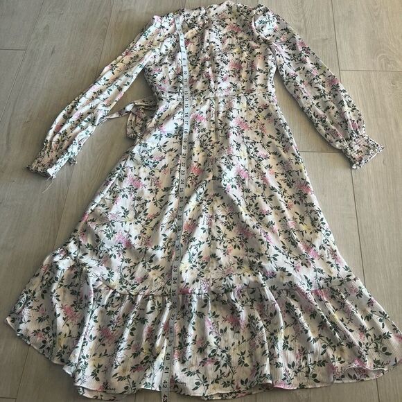 Sage Collective Flowy Ls Floral Print A Line Dres size 2 - Picture 3 of 7